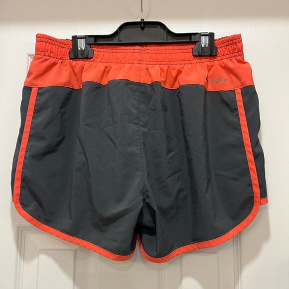 Gray and Coral Double Layer Athletic Shorts Lightweight Fitness Gym Wear - Picture 2 of 2